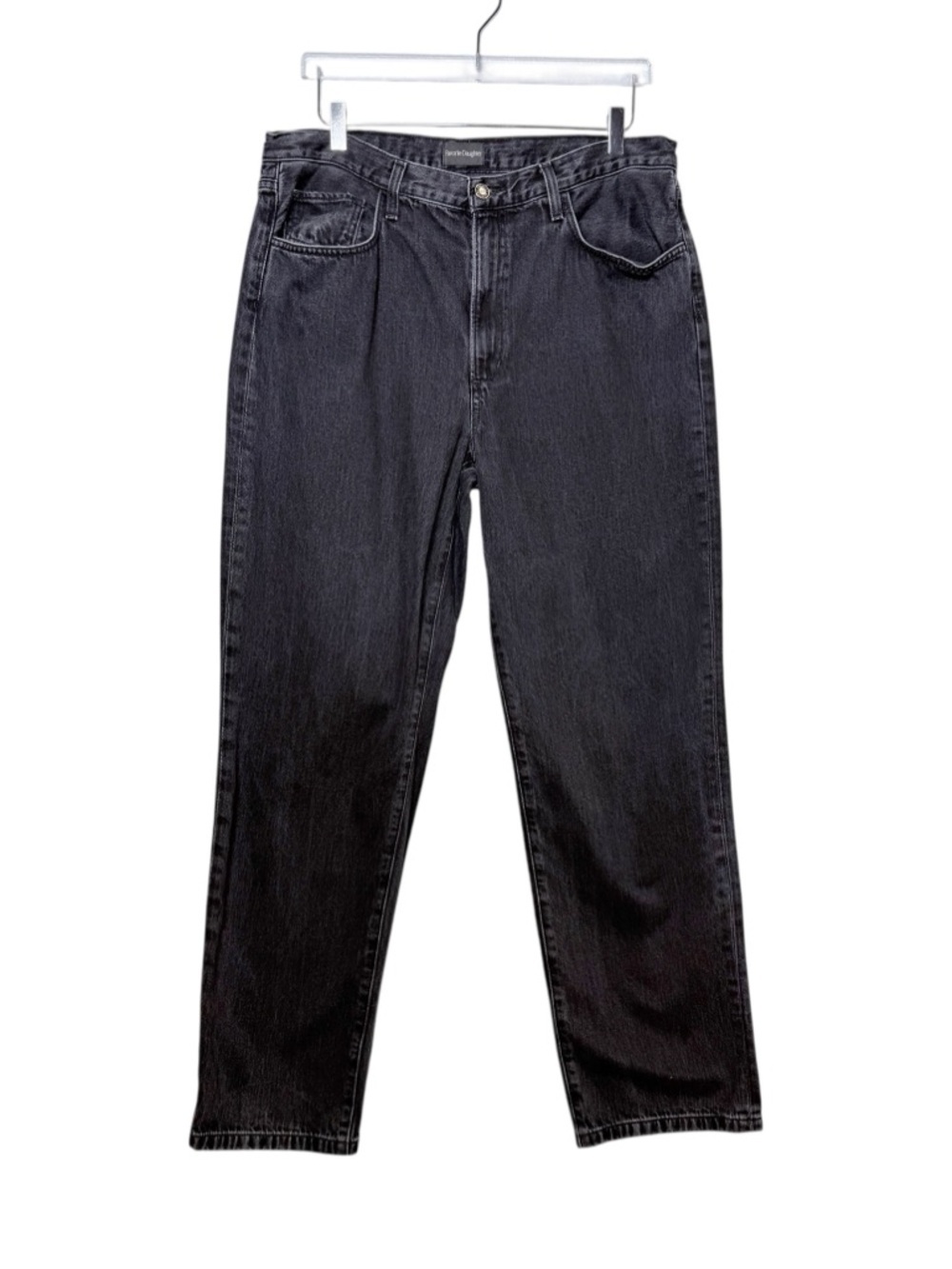 Favorite Daughter Tommy Low Slung Straight Jeans Black Asphalt Sz 31